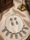 Silver Plated Oxidized Spiritual Necklace