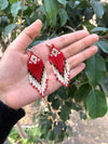 Red And White Beads Necklace