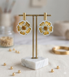 Flower Design Beaded Earrings