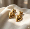 Dual Heart Shaped Statement Earrings