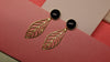 Leaf Style Brass Earrings