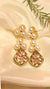 Buy Meraki Pearl Gold Tone Brass Earrings