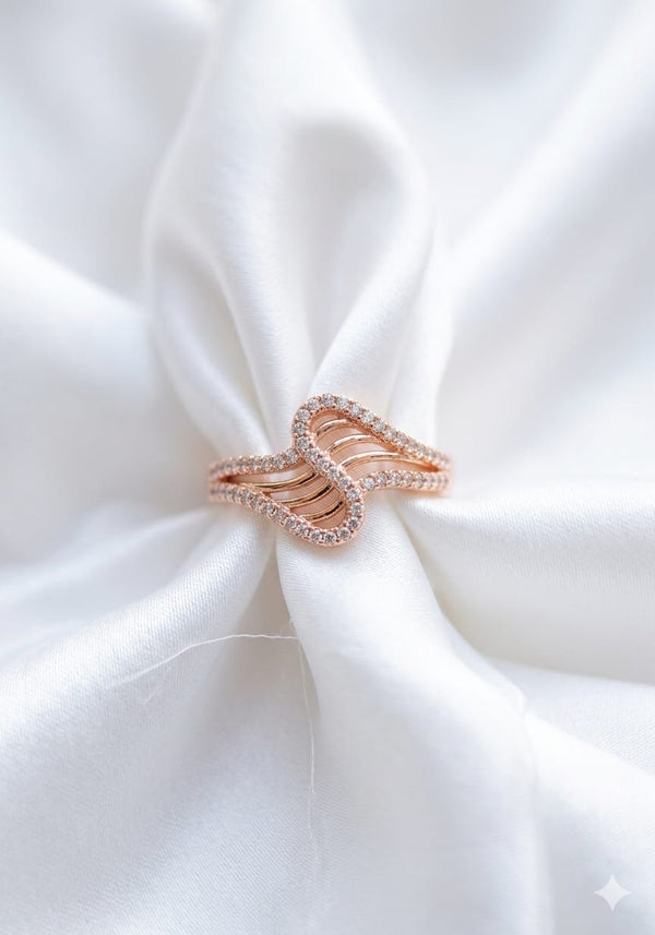 Blushing Swirl Rose Gold Ring