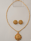 Gold Plated SaraswatiMata Pendant Set