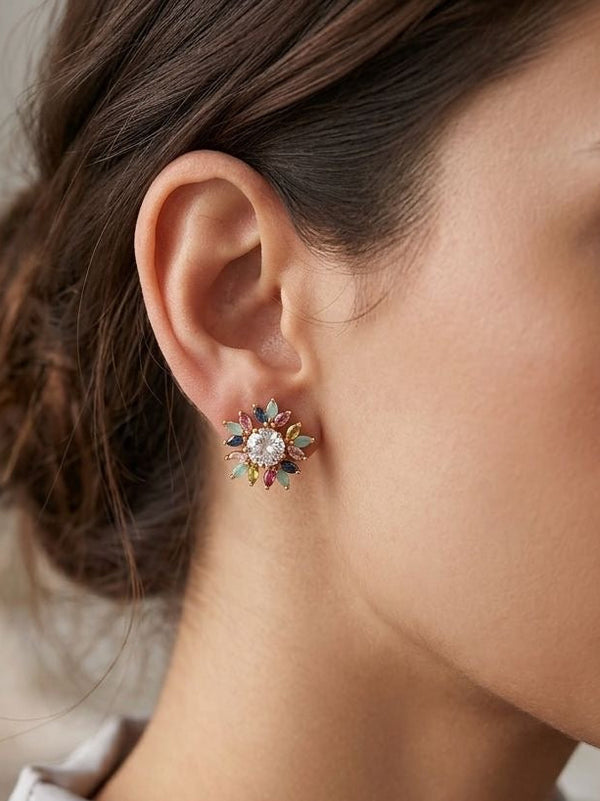 Sparkling Multi Stone Studs