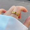 Meraki Gold Plated Love Ring
