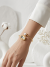 Libra Raw Stone Pearl Bracelet