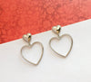 Golden Two Heart Anti-Tarnish Earrings