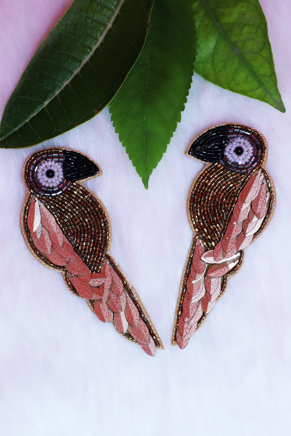 Handmade Parrot Style Beaded Earring