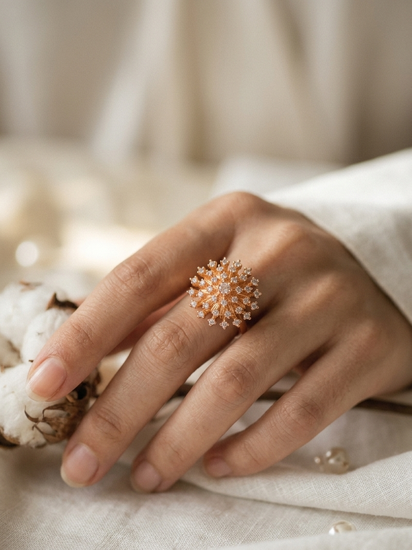 Blooming Floral Blush Ring