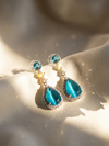 Blue Stone Doublets Stud Earring