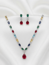 Multicolor Diamond Necklace Set