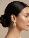 Drop Dangle Flower Print Earrings