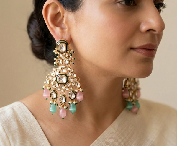 Stunning Kundan Earrings with Sahara