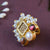 Meraki Gold Plated Ring With Pearl