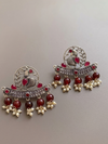 Dangling PeacockOxidized Earrings