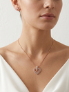 Triple Heart CZ Pendant Set