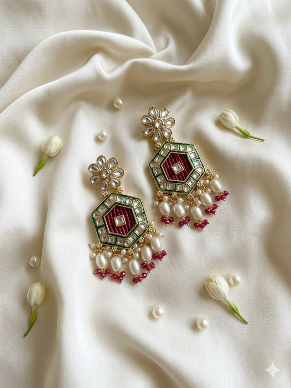 Kundan Pokli Earrings