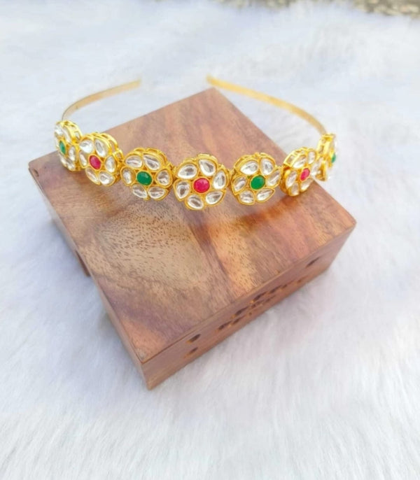 Multicolor Kundan Trendy Hairband