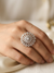 American Diamond Floral Design Ring