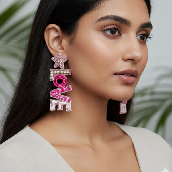 LOVE Design Beads Earrings