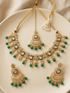 Gold Plated Kundan Set with Pearls