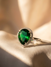 PEAR CUT STONE WITH AMERICAN DIAMOND ADJUSTABLE RING
