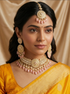 Meraki Light Weight Designer White Beads Polki Set
