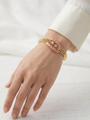 Gold Finish Ruby Stylish Bracelet