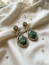Resin Art Pink Kundan Earrings