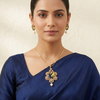 Royal Peacock Meenakari Pendant Set