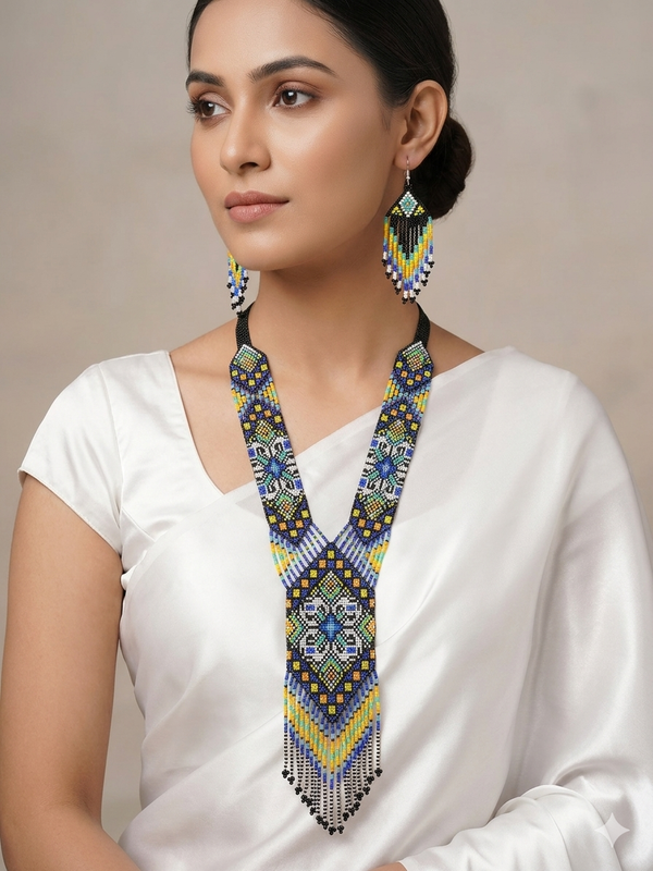 Gorgeous Handmade Necklace With Earrings
