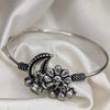 Moon Flower Ghunghroo Oxidized Bracelet