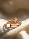 Flower Rose Gold Diamond Ring
