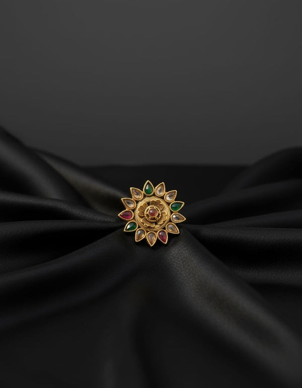 Gold Plated Flower Ring