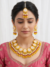 Pearl Flower Beaded Kundan Set