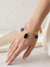 Multicolor Row Stone Glossy Bracelet