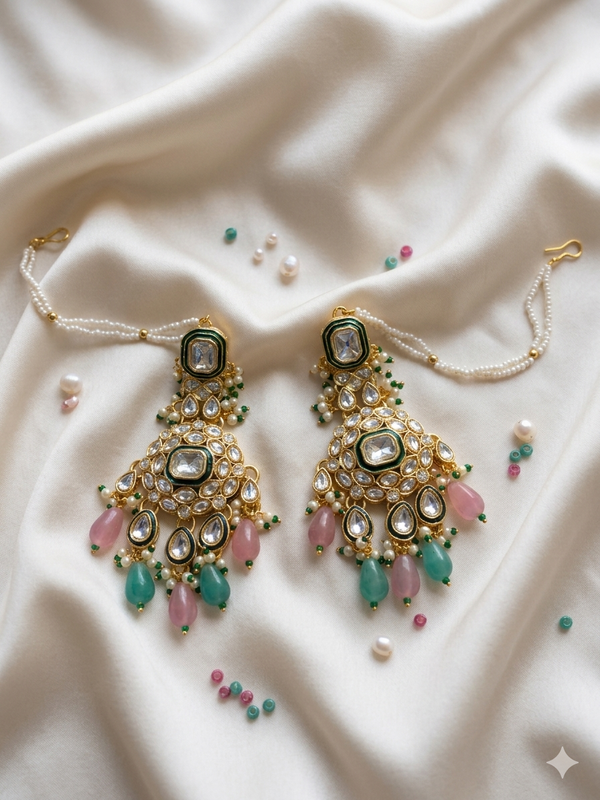 Stunning Kundan Earrings with Sahara