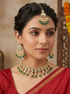 Gold Plated Kundan Set with Pearls