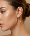 Crunchy Fashion Gold Plated Contemporary Hoop Earrings