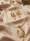White Beads Pendant Set