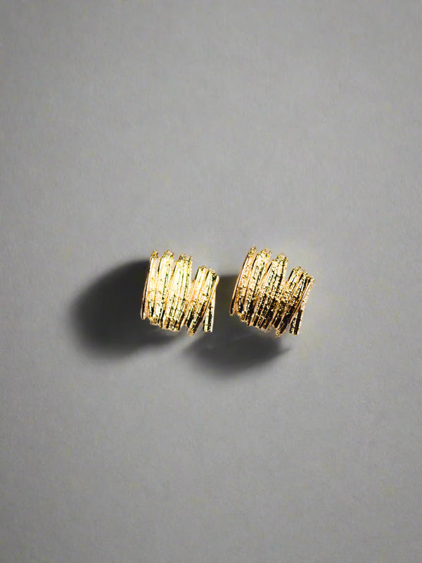 Gold Tone Square Stud
