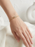 Meraki Gold Plated Bracelet With White Stone