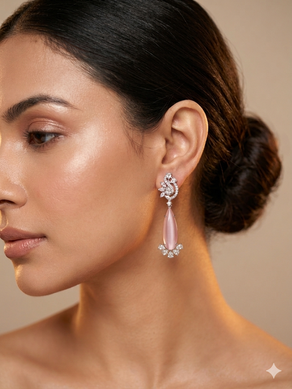 Sparkling Elegance Diamond Studded Earring