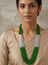 Silver-Plated Tribal Beads Necklace