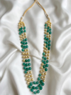 Blue Green Beads Necklace