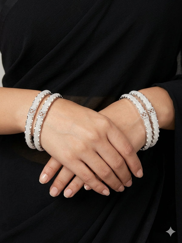 Meraki Elegant Alloy Bangles