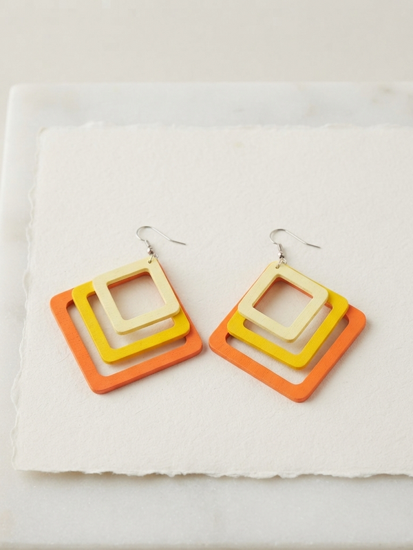 Stylish Handmade Wooden Earrings