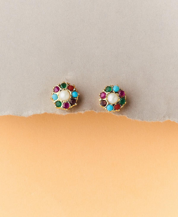 Multicolor stones Stud