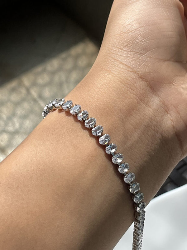 White Stones Chain Bracelet